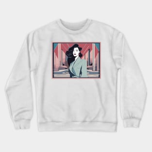 Auroralite Art Deco Patrick Nagel 80s Crewneck Sweatshirt